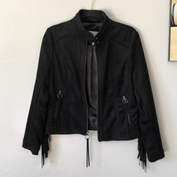 Medium RACHEL Rachel Roy Vegan Fringe Suede Jacket - Picture 3 of 9